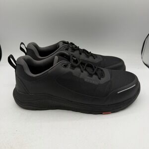 Brunt The Rivas Comp Toe Work Shoes Mens Sz 10.5 M Black/Black 4" Sneakers